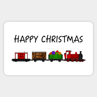 Christmas 2020 Steam Train Locomotive and Festive Wagons Magnet